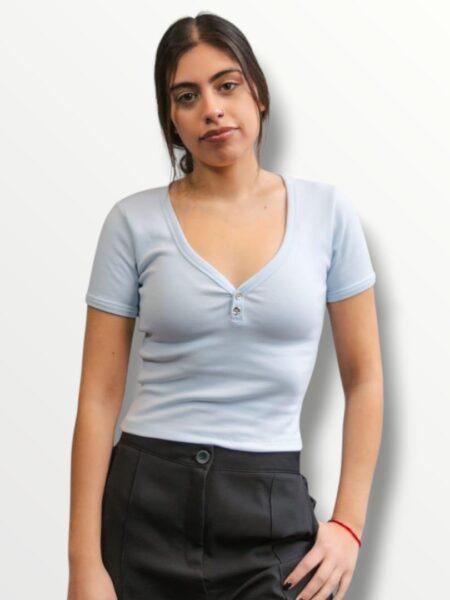 Remera crop algodon c/lycra - NAYLA