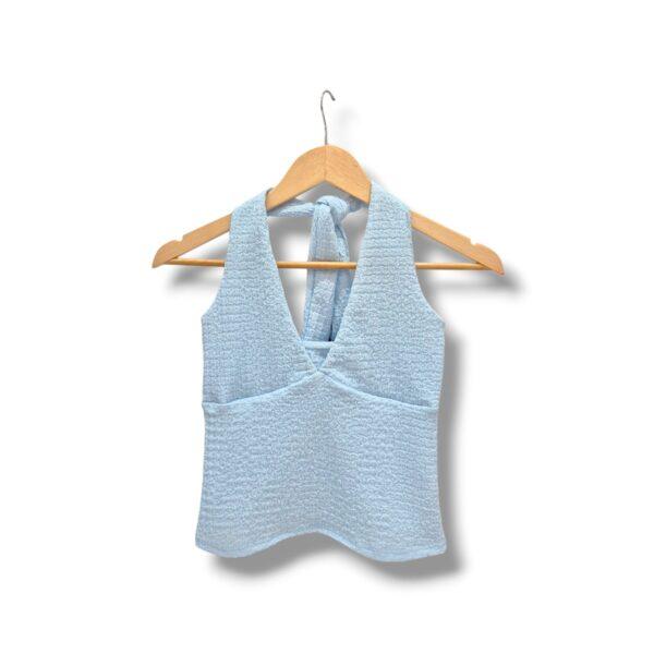 Top halter escote en pico - Florencia - Image 12
