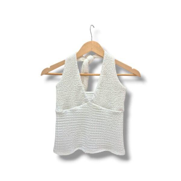 Top halter escote en pico - Florencia - Image 11