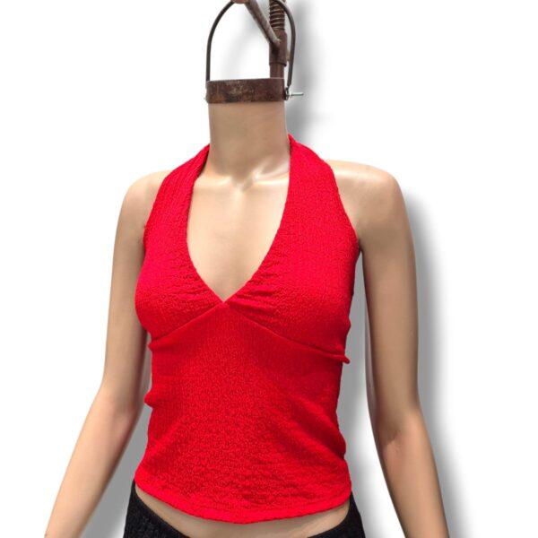 Top halter escote en pico - Florencia - Image 3