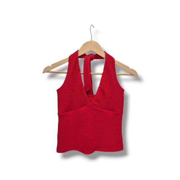 Top halter escote en pico - Florencia - Image 14