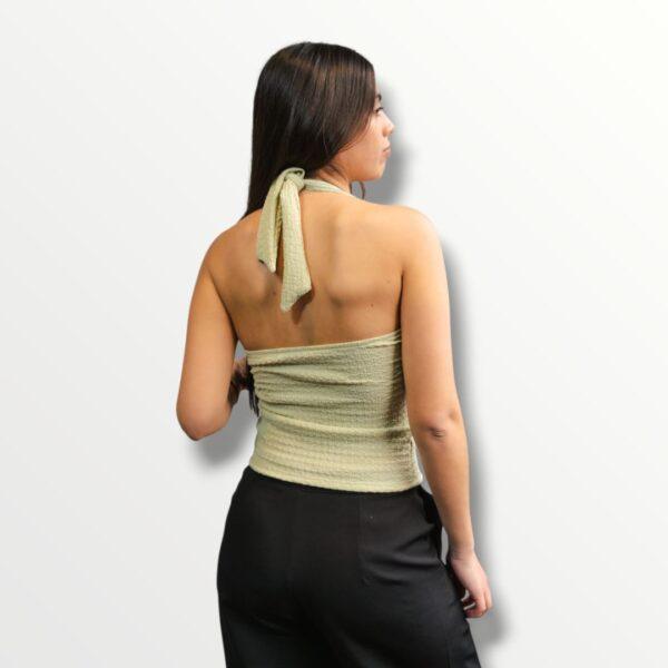 Top halter escote en pico - Florencia - Image 15