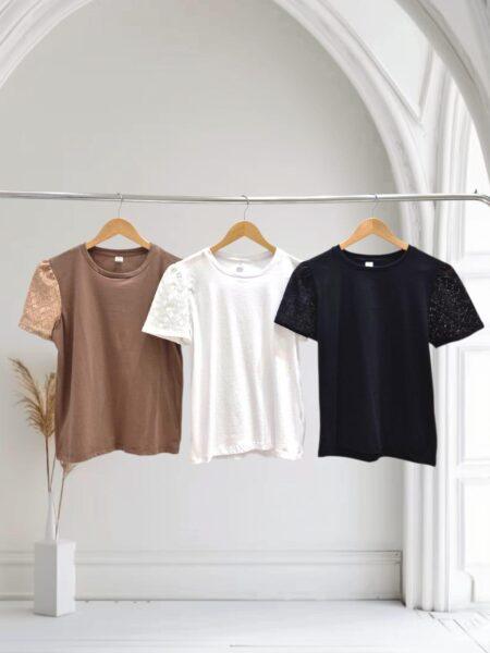OFERTA! Remera c/mangas crochet - VIENA