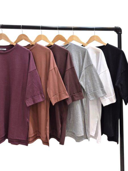 Remera mangas 3/4 larga de jersey - MARINA