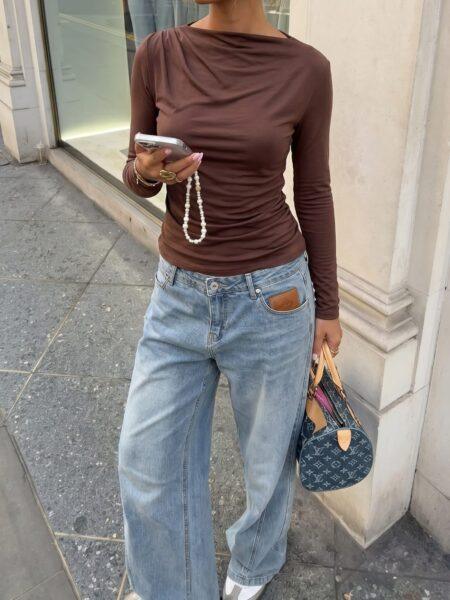 Remera de modal c/frunce - SOFIA