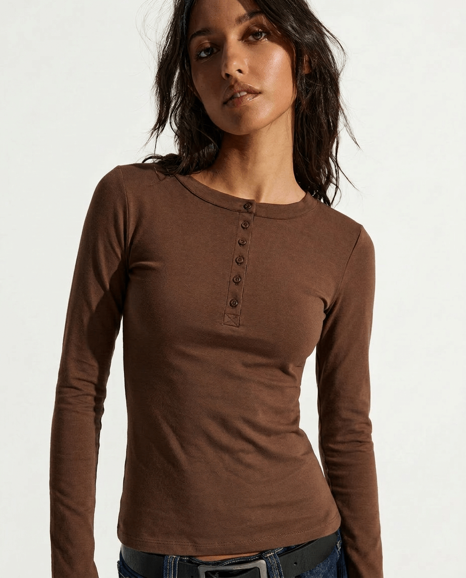 Remera con botones m/larga - ONIX